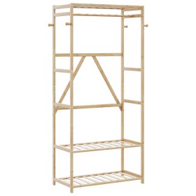 Perchero con estantes bambú 80x40x175 cm von , Kommoden-Organizer und Bar-Kleiderbügel - Ref: Foro24-4008922, Preis: 70,08 €,...