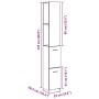 Armario de baño madera contrachapada madera vieja 25x25x170 cm von , Badezimmermöbel - Ref: Foro24-856652, Preis: 76,05 €, Ra...