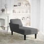 Chaise longue con cojín de tela de pana gris oscuro by , Daybeds - Ref: Foro24-4009816, Price: 122,51 €, Discount: %