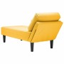 Chaise longue con cojín de tela de pana amarillo claro by , Daybeds - Ref: Foro24-4009821, Price: 151,24 €, Discount: %