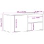 Mueble de TV madera de ingeniería roble artisan 80x34x35,5 cm von , TV-Möbel - Ref: Foro24-856011, Preis: 76,91 €, Rabatt: %