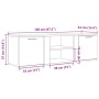 Mueble de TV madera contrachapada envejecida 120x34x37 cm von , TV-Möbel - Ref: Foro24-855974, Preis: 84,16 €, Rabatt: %