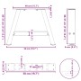 Patas de mesa de centro forma A 2uds acero 50x(30-31) cm by , Table legs - Ref: Foro24-4012819, Price: 56,37 €, Discount: %