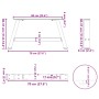 Patas de mesa de centro forma A 2uds acero 70x(30-31) cm von , Tischbeine - Ref: Foro24-4012827, Preis: 67,65 €, Rabatt: %
