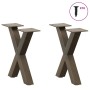 Patas de mesa centro forma X 2uds acero natural 30x(30-31) cm by , Table legs - Ref: Foro24-4012871, Price: 41,09 €, Discount: %