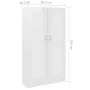 Regal aus glänzend weißem Sperrholz, 82,5 x 30,5 x 150 cm von vidaXL, Bücherregale und Regale - Ref: Foro24-802729, Preis: 15...