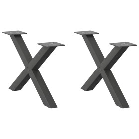 Patas de mesa centro forma X 2uds acero antracita 50x(30-31) cm by , Table legs - Ref: Foro24-4012878, Price: 55,62 €, Discou...
