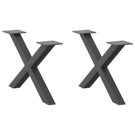 Patas de mesa centro forma X 2uds acero antracita 50x(30-31) cm de , Patas para mesas - Ref: Foro24-4012878, Precio: 55,62 €,...