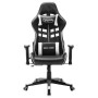 Gaming-Stuhl aus schwarzem und weißem Kunstleder von vidaXL, Gaming-Stühle - Ref: Foro24-20507, Preis: 185,72 €, Rabatt: %