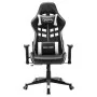 Silla de gaming de cuero sintético negro y blanco de vidaXL, Sillones para videojuegos - Ref: Foro24-20507, Precio: 182,67 €,...