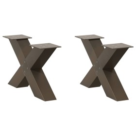 Patas de mesa de centro forma X 2uds acero natural 60x(30-31) cm by , Table legs - Ref: Foro24-4012943, Price: 88,62 €, Disco...