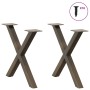 Patas de mesa centro forma X 2uds acero natural 50x(42-43) cm de , Patas para mesas - Ref: Foro24-4012899, Precio: 51,70 €, D...