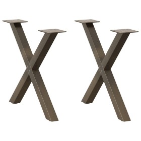 Patas de mesa centro forma X 2uds acero natural 60x(42-43) cm by , Table legs - Ref: Foro24-4012903, Price: 56,24 €, Discount: %