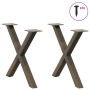 Patas de mesa centro forma X 2uds acero natural 60x(42-43) cm de , Patas para mesas - Ref: Foro24-4012903, Precio: 52,93 €, D...