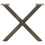 Patas de mesa centro forma X 2uds acero natural 60x(42-43) cm de , Patas para mesas - Ref: Foro24-4012903, Precio: 52,93 €, D...