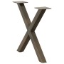 Patas de mesa centro forma X 2uds acero natural 60x(42-43) cm de , Patas para mesas - Ref: Foro24-4012903, Precio: 52,93 €, D...