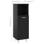 Schwarzer Badezimmerschrank aus Sperrholz, 30 x 30 x 95 cm von vidaXL, Badezimmermöbel - Ref: Foro24-802616, Preis: 66,27 €, ...