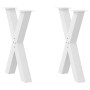Patas para mesa comedor forma X 2uds acero blanco 50x(72-73) cm de , Patas para mesas - Ref: Foro24-4012969, Precio: 105,37 €...