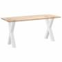 Patas para mesa comedor forma X 2uds acero blanco 50x(72-73) cm de , Patas para mesas - Ref: Foro24-4012969, Precio: 105,37 €...