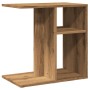 Mesa auxiliar de madera contrachapada roble artisan 50x30x50 cm by , Side tables - Ref: Foro24-856561, Price: 34,27 €, Discou...
