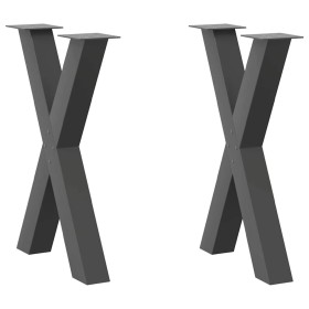 Patas para mesa de comedor en forma de X 2 uds acero antracita by , Table legs - Ref: Foro24-4012974, Price: 98,46 €, Discoun...