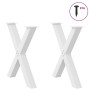 Patas para mesa de comedor en forma de X 2 uds acero blanco by , Table legs - Ref: Foro24-4012981, Price: 112,09 €, Discount: %