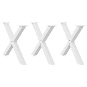 Patas para mesa de comedor en forma de X 3 uds acero blanco by , Table legs - Ref: Foro24-4012997, Price: 163,19 €, Discount: %