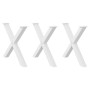 Patas para mesa de comedor en forma de X 3 uds acero blanco by , Table legs - Ref: Foro24-4012997, Price: 163,19 €, Discount: %