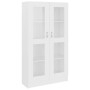 Vitrine aus weißem Sperrholz, 82,5 x 30,5 x 150 cm von vidaXL, Bücherregale und Regale - Ref: Foro24-802759, Preis: 145,67 €,...