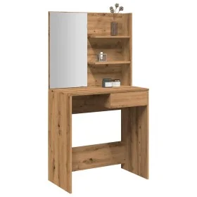 Tocador con espejo roble artisan 74,5x40x141 cm de , Mesas - Ref: Foro24-857008, Precio: 98,97 €, Descuento: %