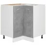 Concrete gray engineered wood corner lower cabinet by vidaXL, Kitchen cabinets - Ref: Foro24-802493, Price: 94,44 €, Discount: %