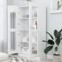 Vitrine aus weißem Sperrholz, 82,5 x 30,5 x 150 cm von vidaXL, Bücherregale und Regale - Ref: Foro24-802759, Preis: 132,92 €,...