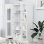 Vitrine aus weißem Sperrholz, 82,5 x 30,5 x 150 cm von vidaXL, Bücherregale und Regale - Ref: Foro24-802759, Preis: 145,67 €,...