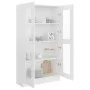 Vitrine aus weißem Sperrholz, 82,5 x 30,5 x 150 cm von vidaXL, Bücherregale und Regale - Ref: Foro24-802759, Preis: 132,92 €,...