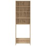 Armario de lavadora roble artisan 64x24x190 cm von , Zubehör für Waschmaschinen und Trockner - Ref: Foro24-856644, Preis: 78,...