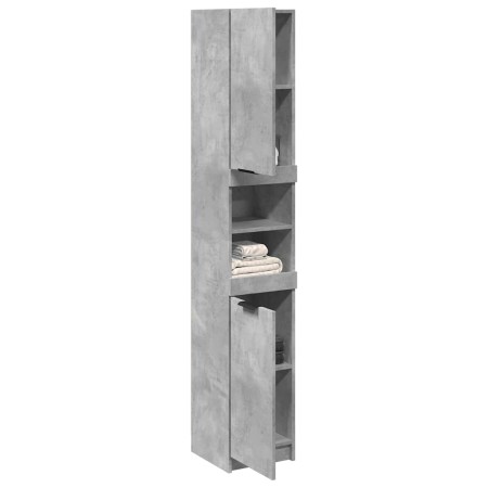 Armario de baño contrachapada gris hormigón 32x34x188,5 cm by , bathroom vanities - Ref: Foro24-856942, Price: 80,57 €, Disco...