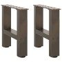 Patas para mesa de centro de acero natural 2 uds 30x(30-31) cm by , Table legs - Ref: Foro24-4013255, Price: 47,47 €, Discoun...