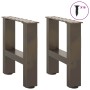 Patas para mesa de centro de acero natural 2 uds 30x(30-31) cm by , Table legs - Ref: Foro24-4013255, Price: 47,47 €, Discoun...