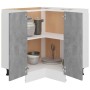Betongrauer Eckunterschrank aus Holzwerkstoff von vidaXL, Küchenschränke - Ref: Foro24-802493, Preis: 94,23 €, Rabatt: %