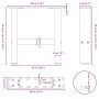 Patas para mesa de centro de acero natural 2 uds 30x(30-31) cm by , Table legs - Ref: Foro24-4013255, Price: 47,47 €, Discoun...