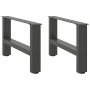 Patas de mesa de centro antracita 2 uds acero 50x(30-31) cm by , Table legs - Ref: Foro24-4013262, Price: 61,90 €, Discount: %