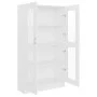 Vitrine aus weißem Sperrholz, 82,5 x 30,5 x 150 cm von vidaXL, Bücherregale und Regale - Ref: Foro24-802759, Preis: 132,92 €,...