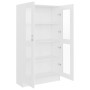 Vitrine aus weißem Sperrholz, 82,5 x 30,5 x 150 cm von vidaXL, Bücherregale und Regale - Ref: Foro24-802759, Preis: 145,67 €,...