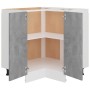 Betongrauer Eckunterschrank aus Holzwerkstoff von vidaXL, Küchenschränke - Ref: Foro24-802493, Preis: 94,23 €, Rabatt: %