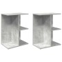 Mesitas de noche 2 uds contrachapada gris hormigón 46,5x29x61cm by , Nightstands - Ref: Foro24-858657, Price: 52,57 €, Discou...