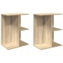 Mesita noche 2 uds madera ingeniería roble Sonoma 46,5x29x61 cm by , Nightstands - Ref: Foro24-858655, Price: 52,57 €, Discou...