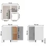 Concrete gray engineered wood corner lower cabinet by vidaXL, Kitchen cabinets - Ref: Foro24-802493, Price: 94,44 €, Discount: %