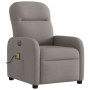 Sillón reclinable de masaje eléctrico tela gris taupe by , Armchairs - Ref: Foro24-3302969, Price: 242,01 €, Discount: %