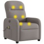 Sillón reclinable de masaje eléctrico tela gris taupe by , Armchairs - Ref: Foro24-3302969, Price: 242,01 €, Discount: %