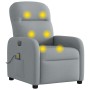 Sillón reclinable de masaje eléctrico tela gris claro by , Armchairs - Ref: Foro24-3302962, Price: 247,46 €, Discount: %